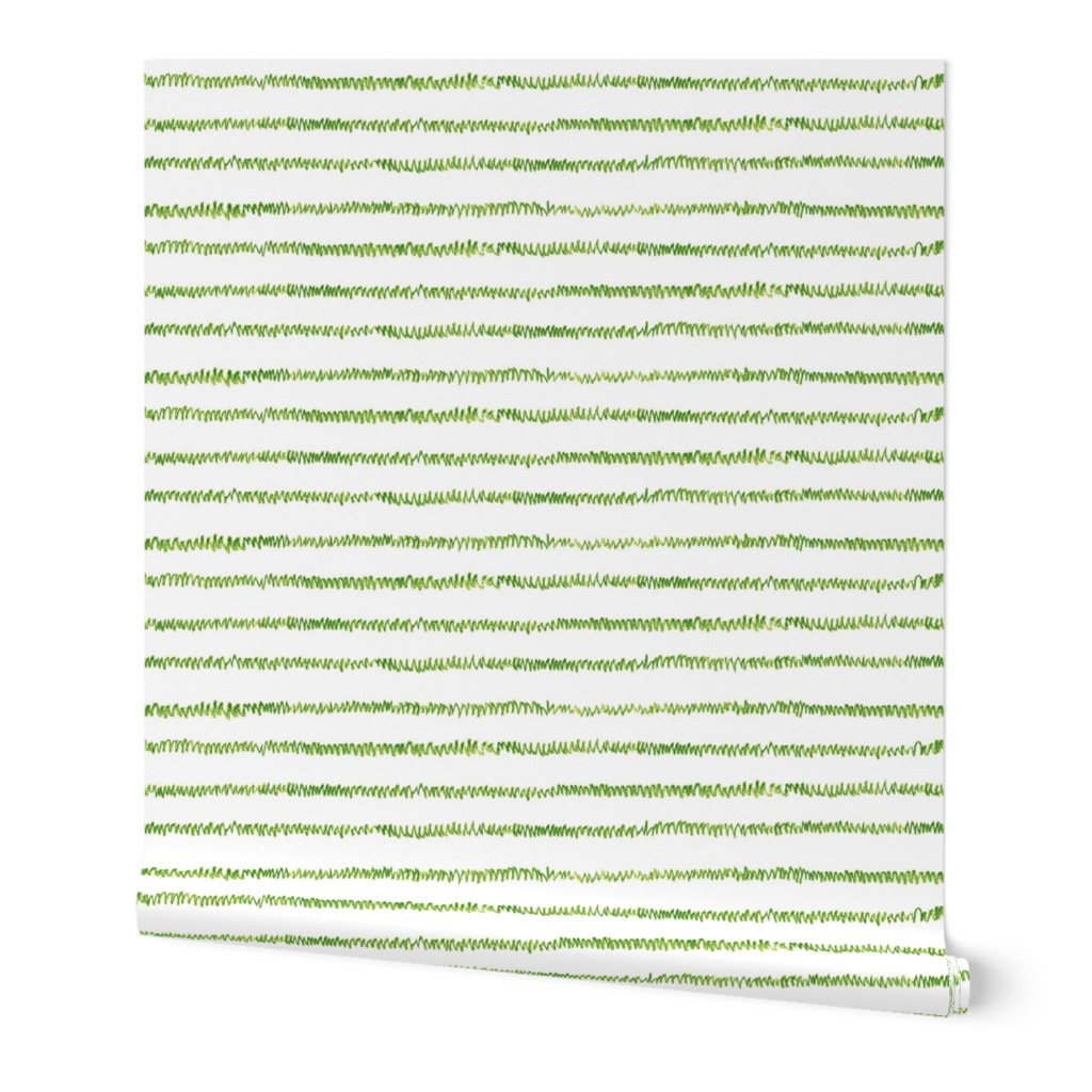 crayon mini-stripe in grass green