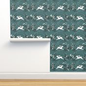 Bunny Prince Damask (teal) 