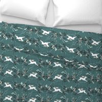 Bunny Prince Damask (teal) 