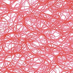 seamless crayon scribble in red-pink