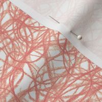 seamless crayon scribbles in coral pink and pale peach