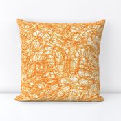 cosmic threads - solar orange crayon scribble