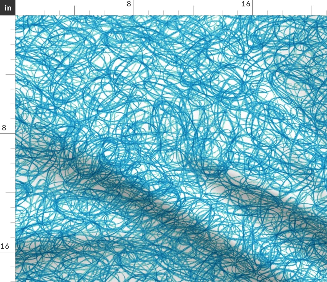 seamless crayon scribble in bright blue