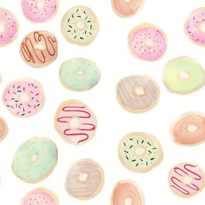 watercolor donuts