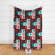 Diamond Quilt Red Black Aqua