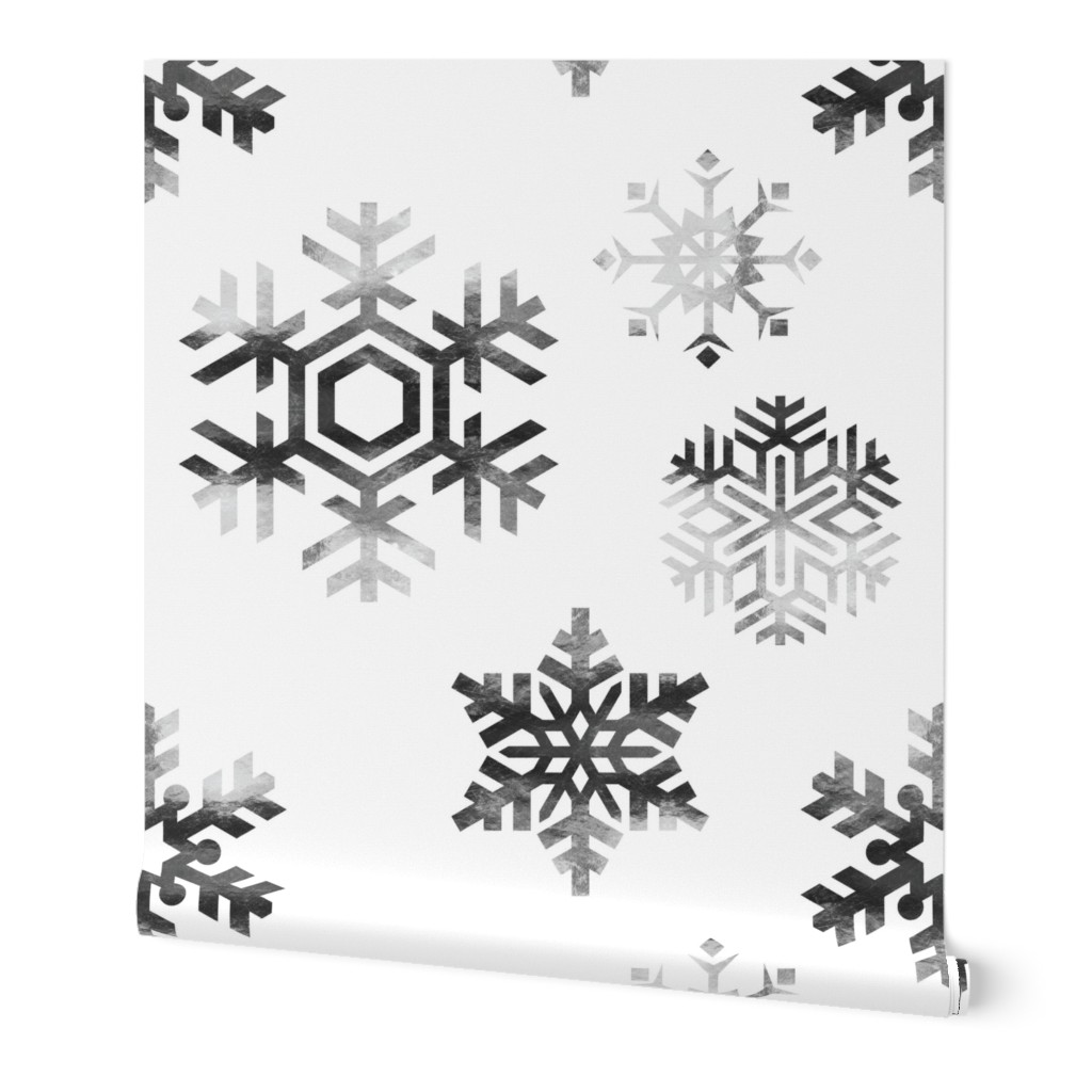 custom JUMBO silver snowflakes