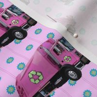 Pink Trash Truck Garbage Truck Pink Stripe Small