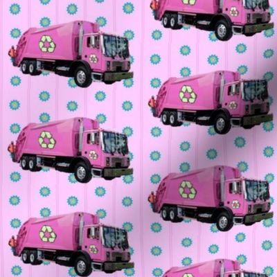 Pink Trash Truck Garbage Truck Pink Stripe Small