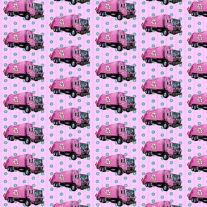 Pink Trash Truck Garbage Truck Pink Stripe Small