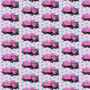 Pink Trash Truck Garbage Truck Purple Stripe Small