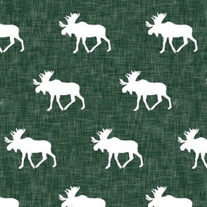 moose - hunter green linen (small scale)