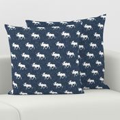 moose on navy linen (small scale)