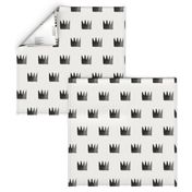 Watercolor crowns - monochrome black and white watercolor