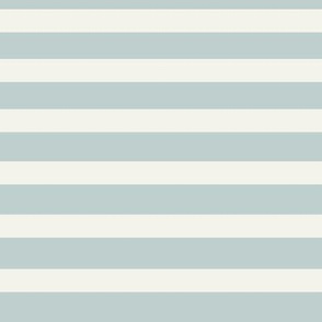 Stripes - seafoam pale blue and ivory || by sunny afternoon