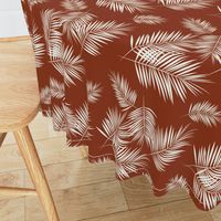 Palm leaves - Palm tree potters clay dark red earth tropical || by sunny afternoon