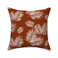 Palm leaves - Palm tree potters clay dark red earth tropical || by sunny afternoon