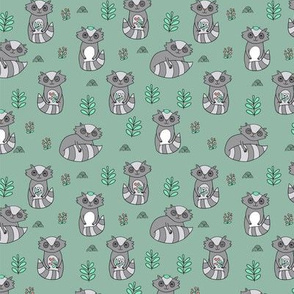 raccoon pattern SMALL scale