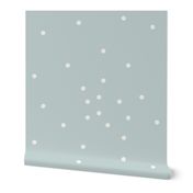 Dots - ivory on seafoam blue, polka dots, scattered dots || by sunny afternoon