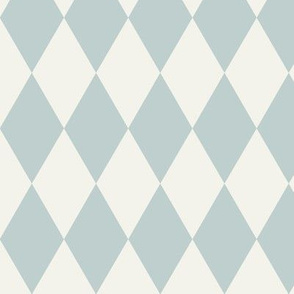 harlequin diamonds pierrot squares geometric - seafoam pale blue and ivory || by sunny afternoon