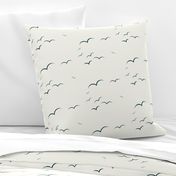 Birds - navy on Ivory || by sunny afternoon