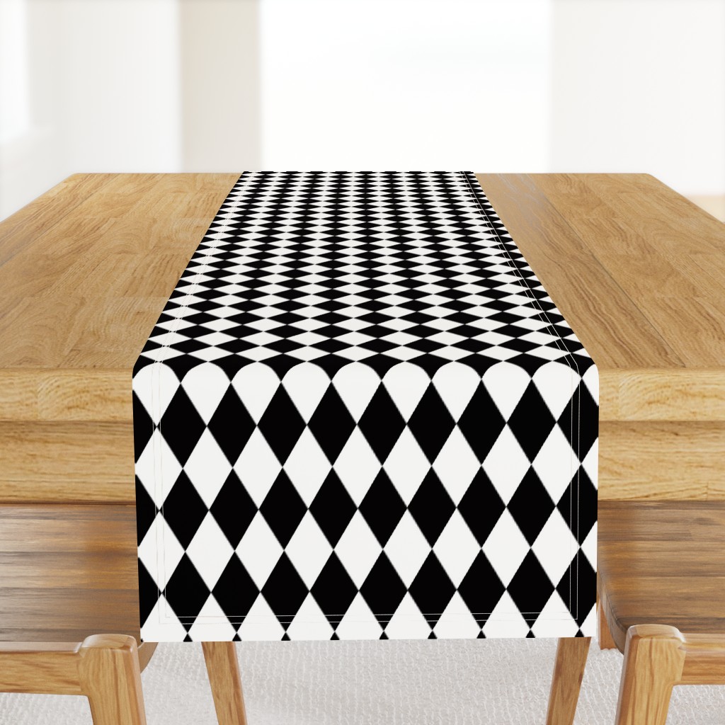 Harlequin diamonds - monochrome black and white geometric || by sunny afternoon