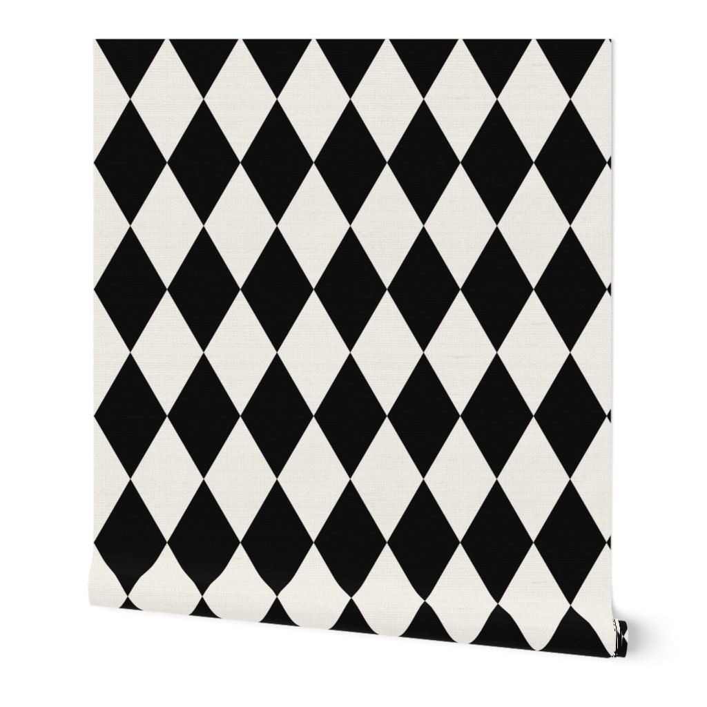 Harlequin diamonds - monochrome black and white geometric || by sunny afternoon