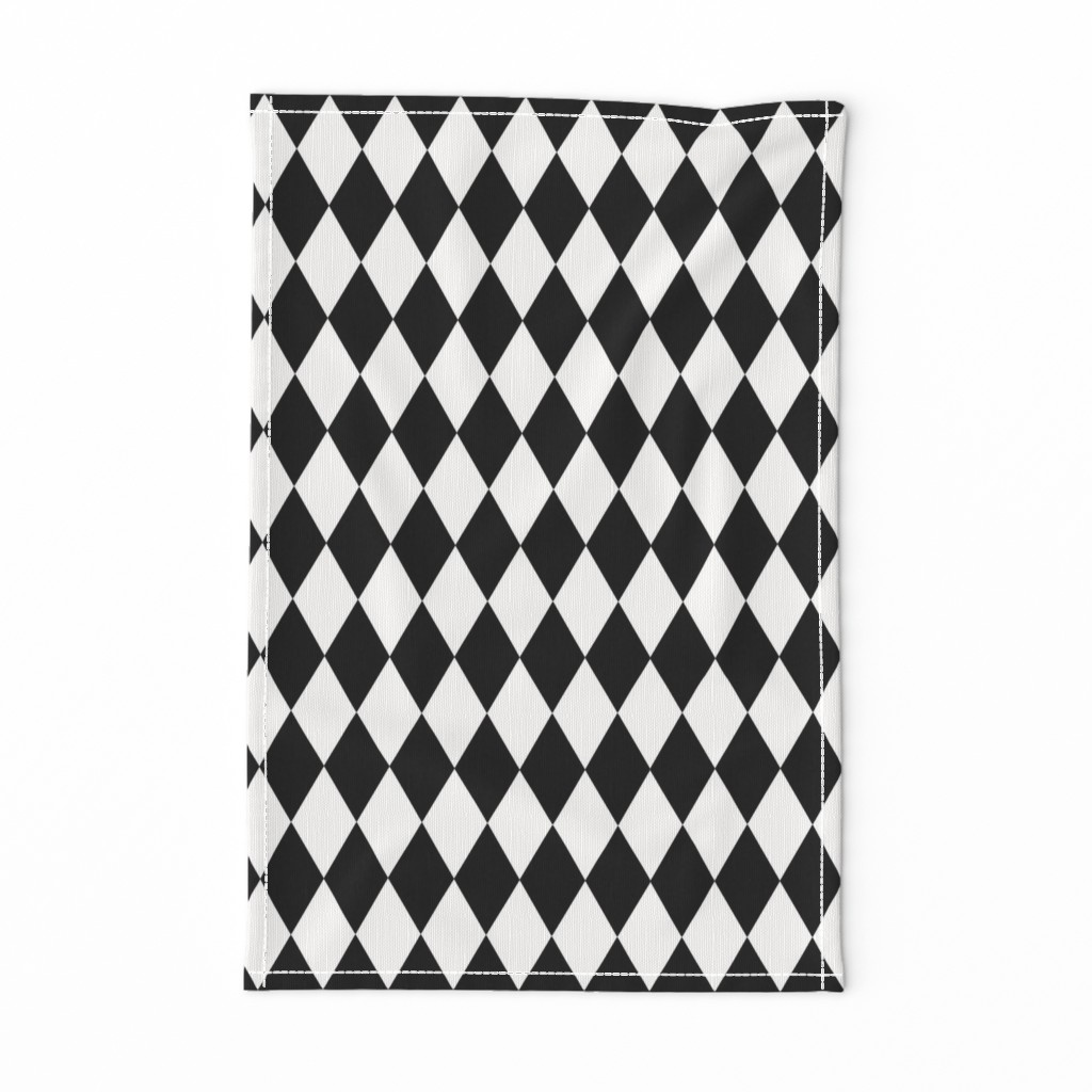 Harlequin diamonds - monochrome black and white geometric || by sunny afternoon