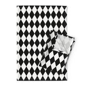 Harlequin diamonds - monochrome black and white geometric || by sunny afternoon