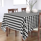 Harlequin diamonds - monochrome black and white geometric || by sunny afternoon