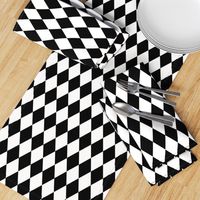 Harlequin diamonds - monochrome black and white geometric || by sunny afternoon