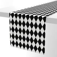 Harlequin diamonds - monochrome black and white geometric || by sunny afternoon