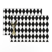 Harlequin diamonds - monochrome black and white geometric || by sunny afternoon