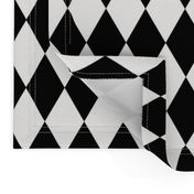 Harlequin diamonds - monochrome black and white geometric || by sunny afternoon