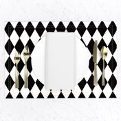 Harlequin diamonds - monochrome black and white geometric || by sunny afternoon