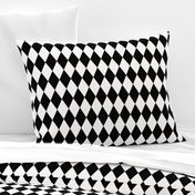 Harlequin diamonds - monochrome black and white geometric || by sunny afternoon