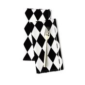 Harlequin diamonds - monochrome black and white geometric || by sunny afternoon