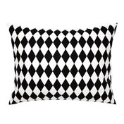 Harlequin diamonds - monochrome black and white geometric || by sunny afternoon