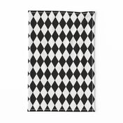 Harlequin diamonds - monochrome black and white geometric || by sunny afternoon