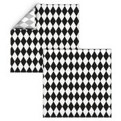 Harlequin diamonds - monochrome black and white geometric || by sunny afternoon