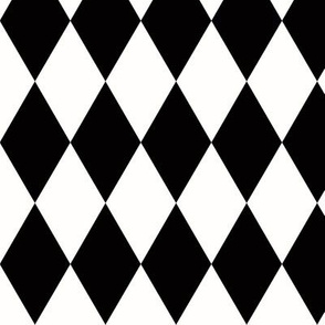 Harlequin diamonds - monochrome black and white geometric || by sunny afternoon