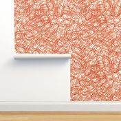 seamless crayon scribble in red-orange