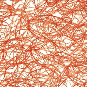 seamless crayon scribble in red-orange