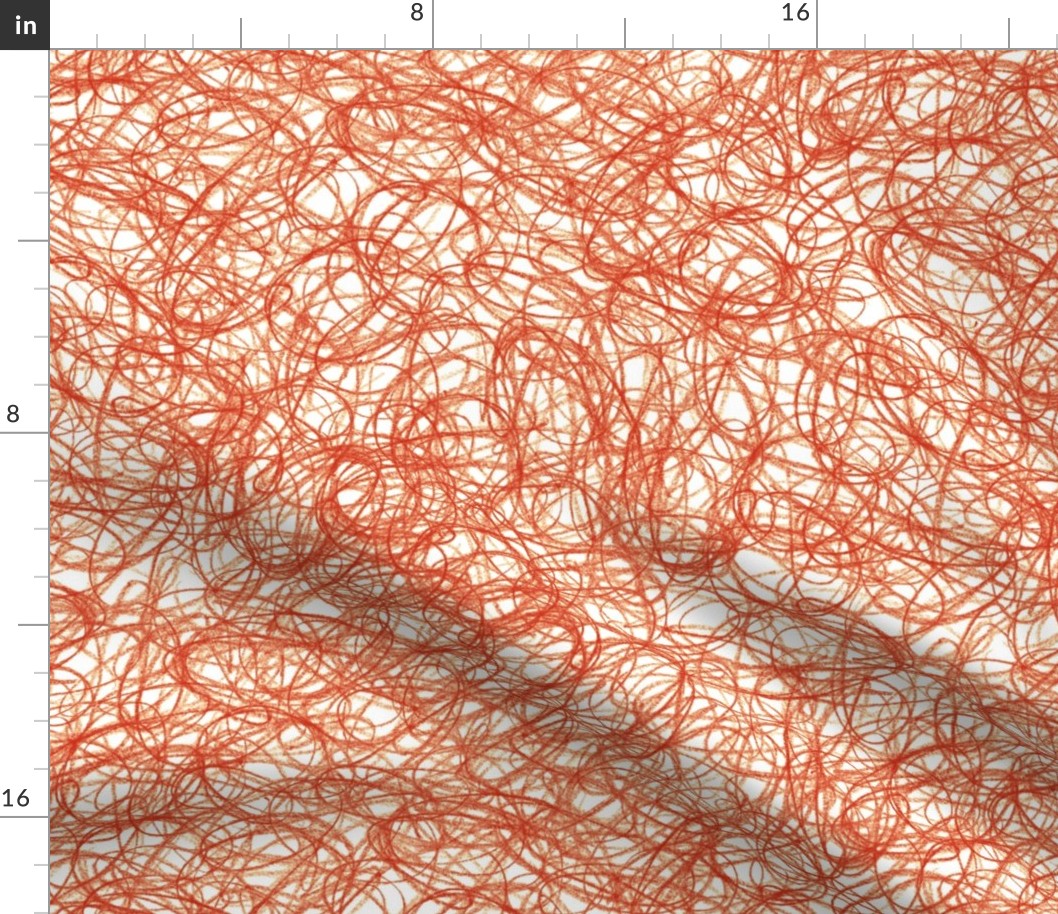 seamless crayon scribble in red-orange