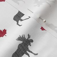 canadian moose (small scale) - grey & red