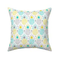 Fresh Picked - Summer Pineapple Geometric Aqua Yellow