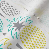 Fresh Picked - Summer Pineapple Geometric Aqua Yellow