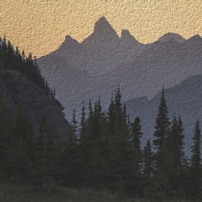 state montana - stoney indian peaks - painting effect  