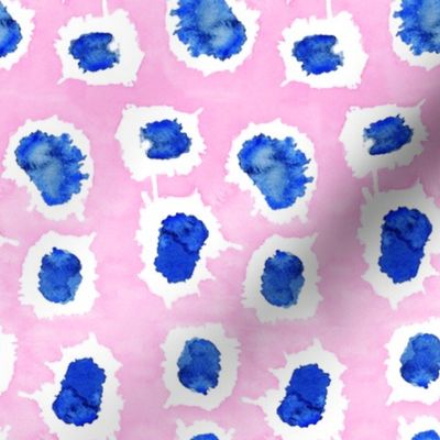 Shibori Pink & Blue Polka Dots