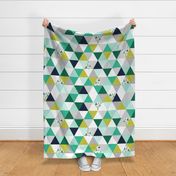 Adventure Triangle Cheater Quilt Wholecloth