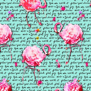 flamingo floral